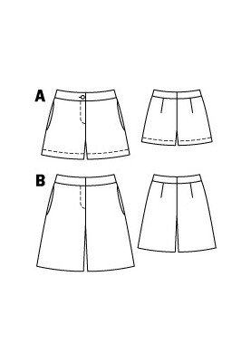 Bermuda wool pattern on a patterned belt (Burda 3/2011, pattern number 131 B)