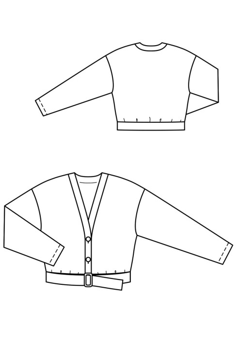 Pattern Short jacket with a wide belt (Burda 9/2019, pattern number 114 B)