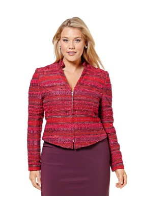 Pattern Slim fit jacket with zipper (Burda 2/2016, pattern no. 6616 B)