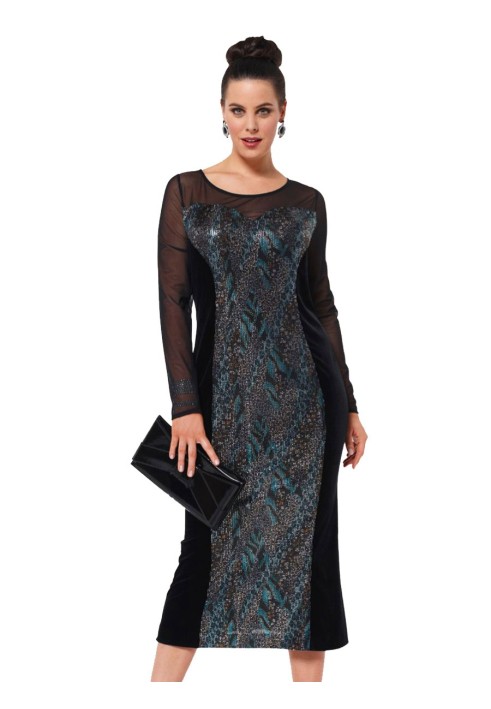 Pattern Evening dress with godet wedges (Burda 2/2014, pattern number 6864 B)