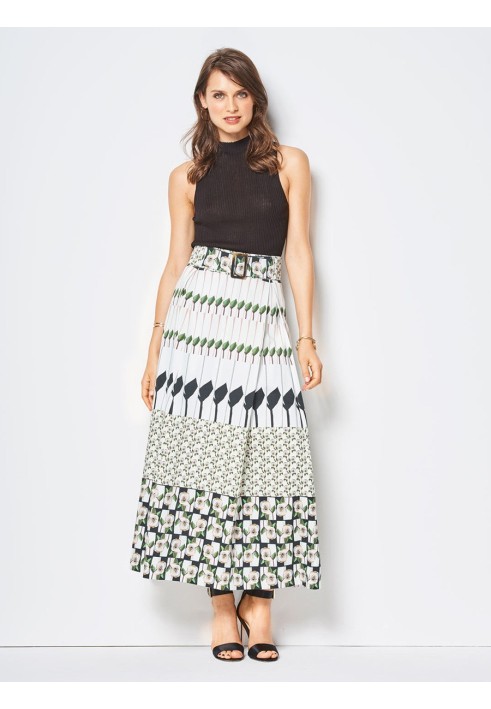 Pattern Midi skirt with pleats (Burda 1/2018, pattern number 6430 B)