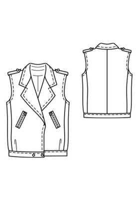 Pattern Vest with wide lapels (Burda 8/2011, pattern number 132)