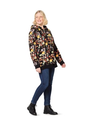 Pattern Anorak long with raglan sleeves and hood (Burda 2/2020, pattern number 6195 B)