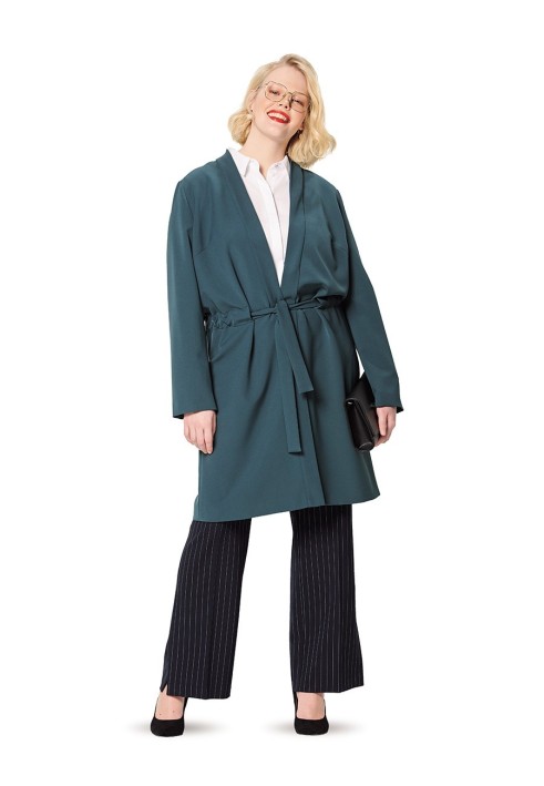 Pattern Half coat without fastening and collar (Burda 2/2020, pattern number 6196 B)