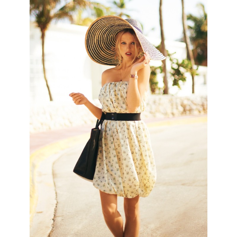 Pattern Balloon dress with...