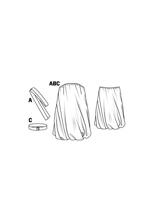 Выкройка Платье-баллон с ремнем (Burda 6/2011, № выкройки 103 C)