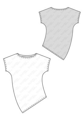 Pattern Top of asymmetric cut (Burda 2/2019, pattern number 6272 B)