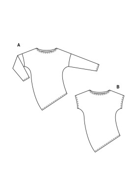 Pattern Top of asymmetric cut (Burda 2/2019, pattern number 6272 B)