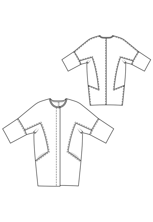 Pattern Coat of spacious cut without lining (Burda 8/2017, pattern number 108)