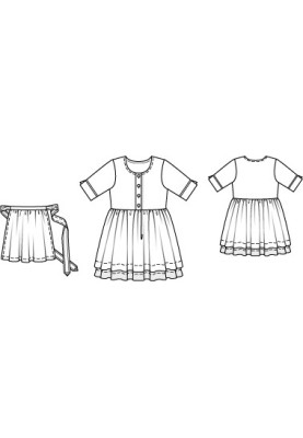 Pattern Linen dress and apron in Bavarian style (Burda 9/2011, pattern number 151)