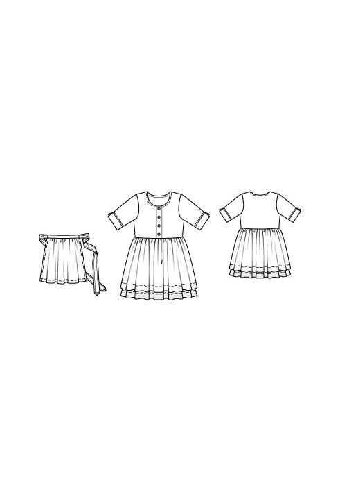 Pattern Linen dress and apron in Bavarian style (Burda 9/2011, pattern number 151)