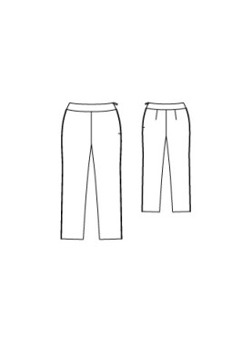 Pattern Pants with a narrow cut, length 7/8 (Burda 2/2010, pattern number 111A)