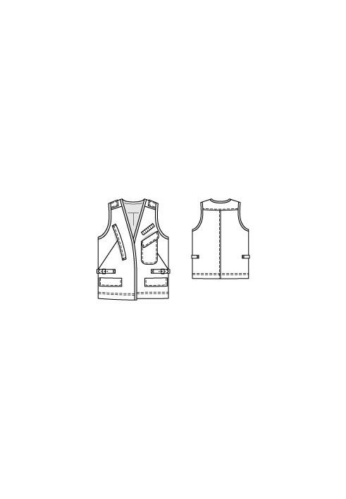 Pattern Vest of straight cut with large pockets (Burda 3/2012, pattern number 124)