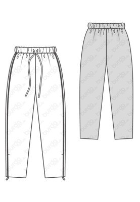 Pattern 7/8 length tapered trousers (Burda 2/2019, pattern number 6298 B)