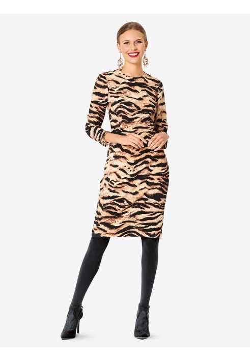 Pattern Sheath dress with contrasting skirt (Burda 2/2019, pattern number 6267 B)