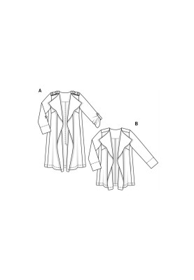 Pattern Jacket of a free cut without a fastener (Burda 1/2020, pattern number 6213 B)