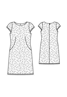 Pattern Lace dress with short sleeves (Burda 9/2012, pattern number 108)