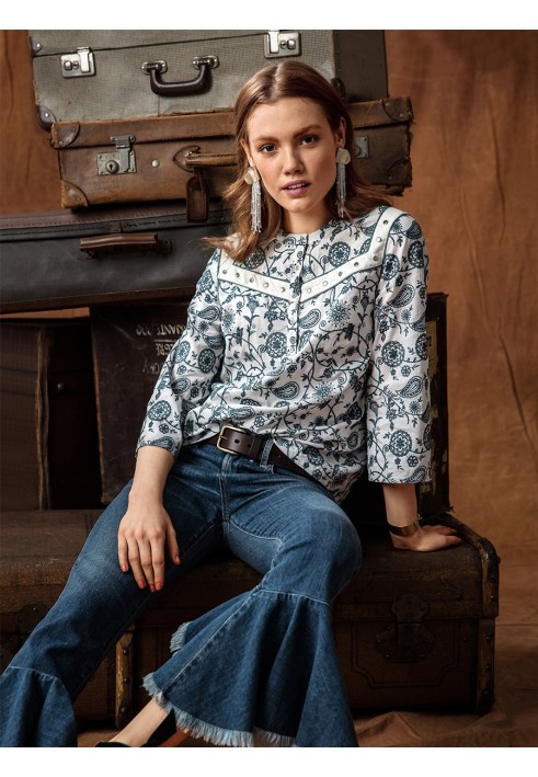 Pattern Cowboy-style blouse (Burda 5/2018, pattern number 121)