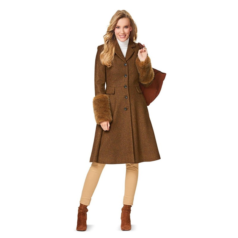 Pattern Cut-off coat with...