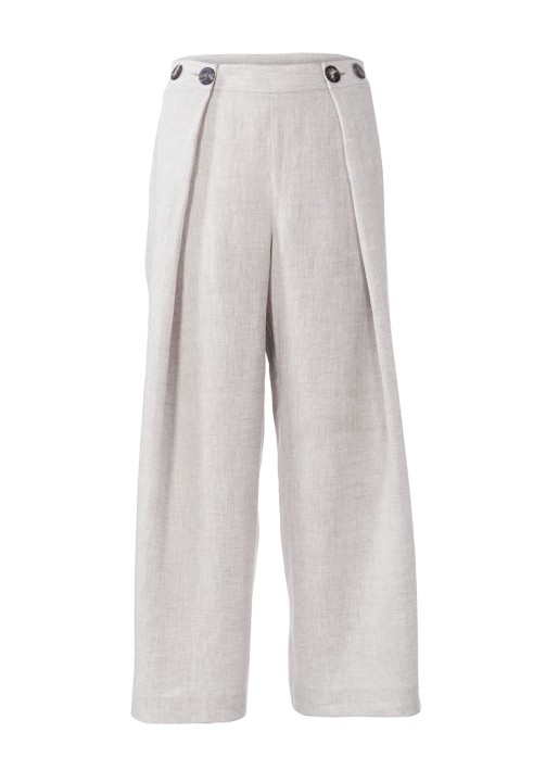 Pattern Linen trousers with deep oblique folds (Burda 3/2020, pattern number 105 B)