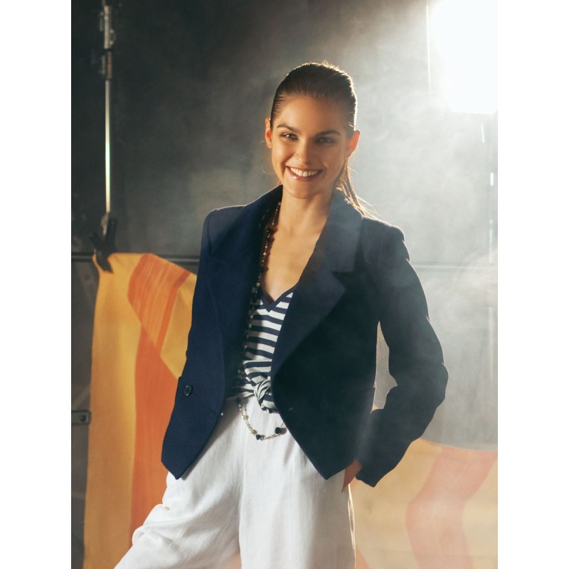 Pattern Jacket in marine...