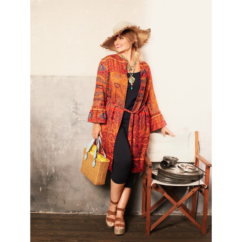 Pattern Long blouse with...