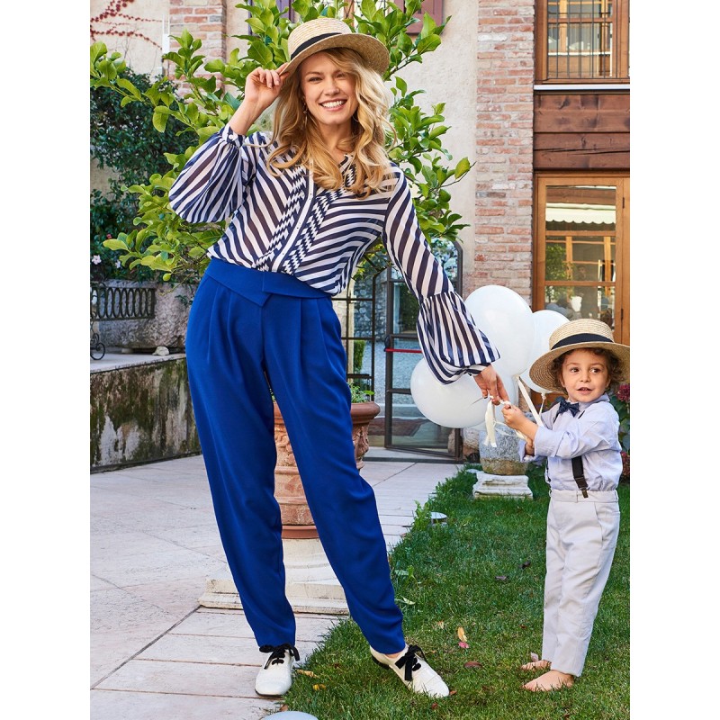 Pattern Pants with curly...