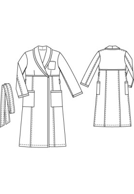 Pattern Bathrobe with shawl collar (Burda 2/2010, pattern number 134)