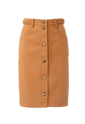 Pattern Narrow cut skirt with braided belt (Burda 3/2020, pattern number 108 B)