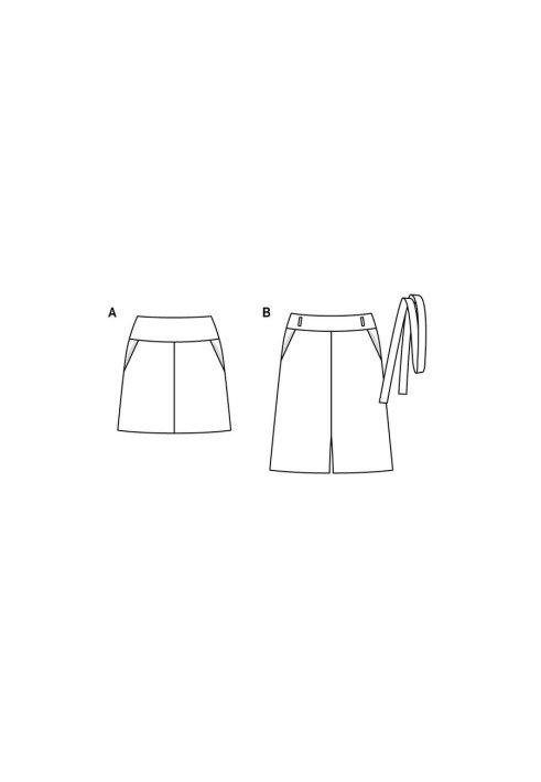 Pattern A-line skirt with belt (Burda 1/2020, pattern no. 6235 B)