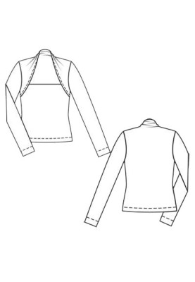 Pattern Pullover of a fitted silhouette with a bolero effect (Burda 1/2011, pattern number 129 B)