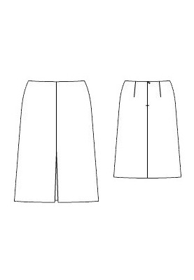 Pattern Skirt with opposite fold (Burda 3/2016, pattern number 134 A)