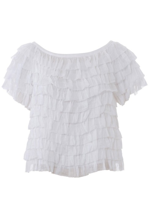 Pattern Blouse with frills (Burda 8/2015, pattern number 113)