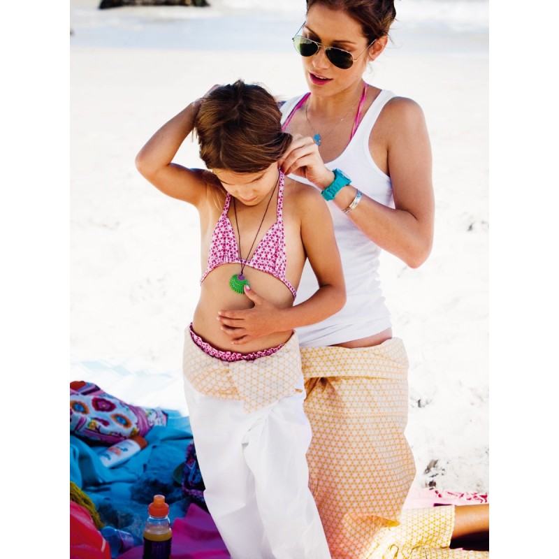 Pattern Beach pants with a...