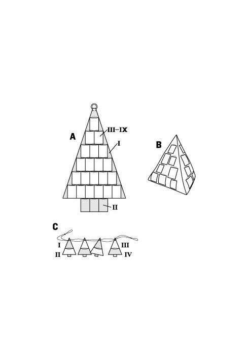 Pattern Christmas tree with decorations (Burda 2/2015, pattern number 6755 ABC)