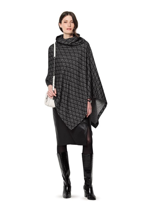 Pattern Knitted poncho cape (Burda 2/2020, pattern number 6175 B)