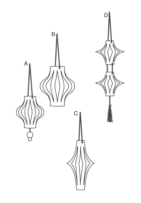 Lantern pattern for holiday decor (I love to sew 4/2019, pattern number 136)