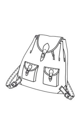 Pattern Backpack with two briefcase pockets (Burda 12/2010, pattern number 141)