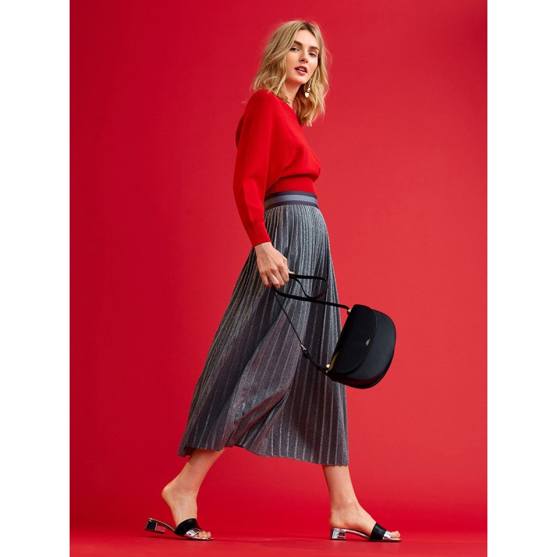 Pattern Pleated maxi skirt...