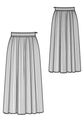 Pattern Pleated maxi skirt (Burda 8/2017, pattern number 118)