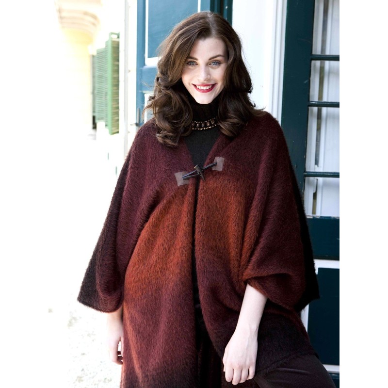 Angora wool poncho pattern...