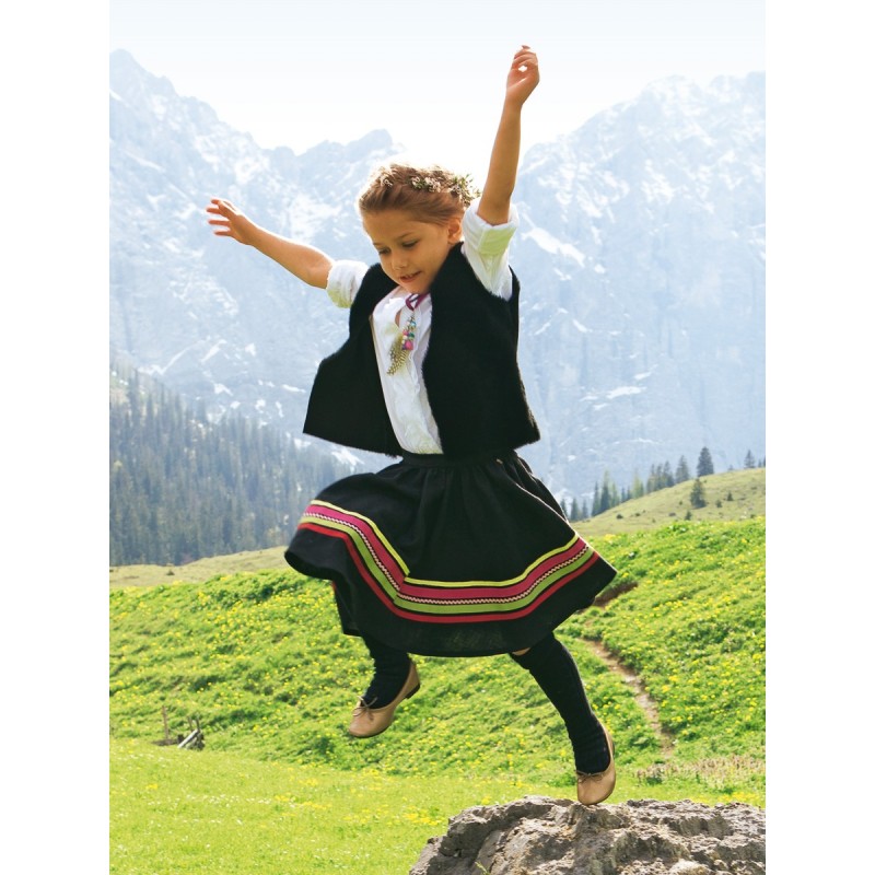 Pattern Linen skirt in...