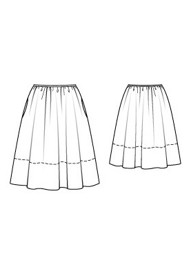 Pattern Skirt with a lush cut made of lamé poplin (Burda 3/2011, pattern number 117)