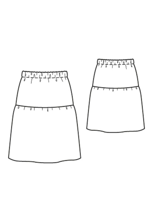 Pattern Skirt with a wide elastic drawstring (Burda 11/2015, pattern number 120)