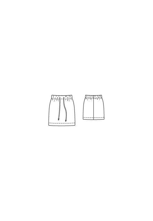 Pattern Simple cut mini knitted skirt (Burda 3/2011, pattern number 129)