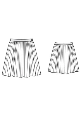 Pattern Short pleated skirt (Burda 8/2014, pattern number 129)