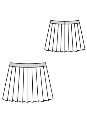 Pattern Pleated skirt on an elastic belt (Burda 9/2018, pattern number 132)