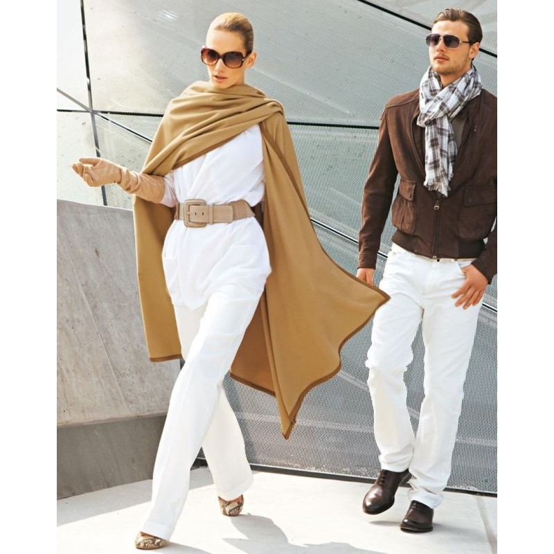 Pattern Poncho cape made of...