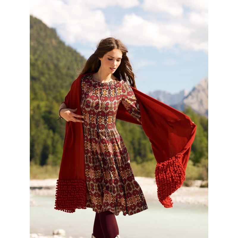 Pattern Wide scarf with...