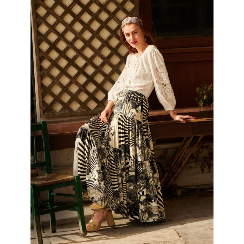 Pattern Maxi tiered skirt...